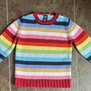 GAP Multicolor Striped Knit Sweater